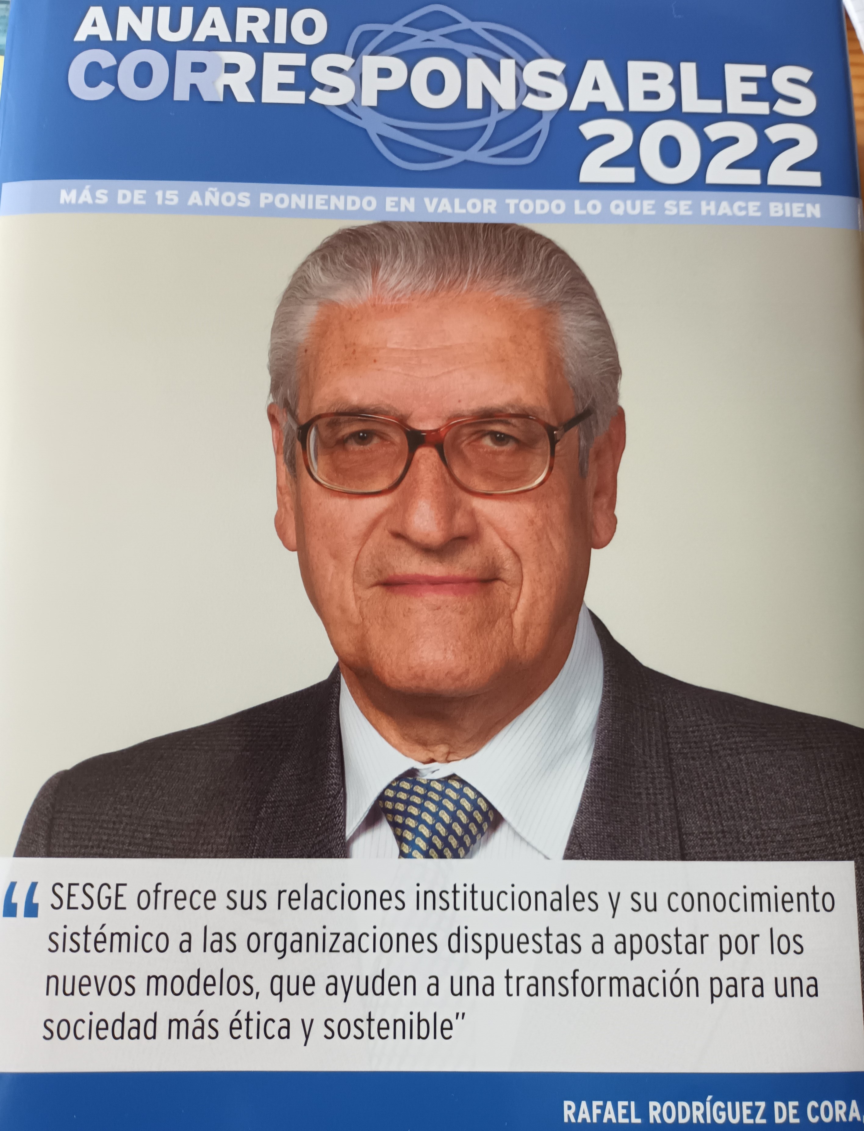 Rafael Rodríguez de Cora y la SESGE en el Anuario 2022 de Corresponsables